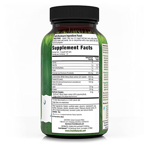 Irwin Naturals 3-in-1 Carb Blocker Softgels