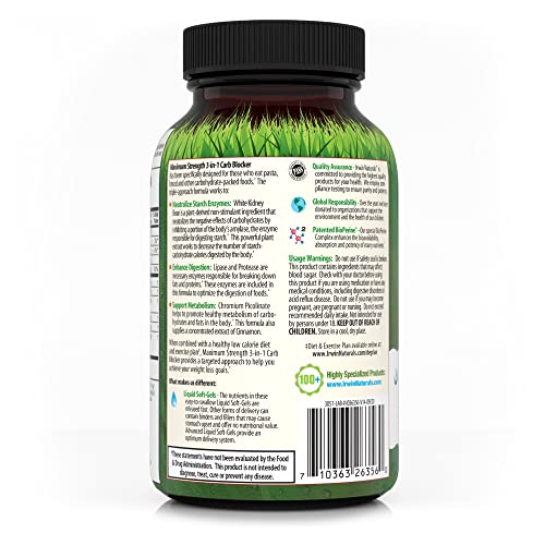 Irwin Naturals 3-in-1 Carb Blocker Softgels