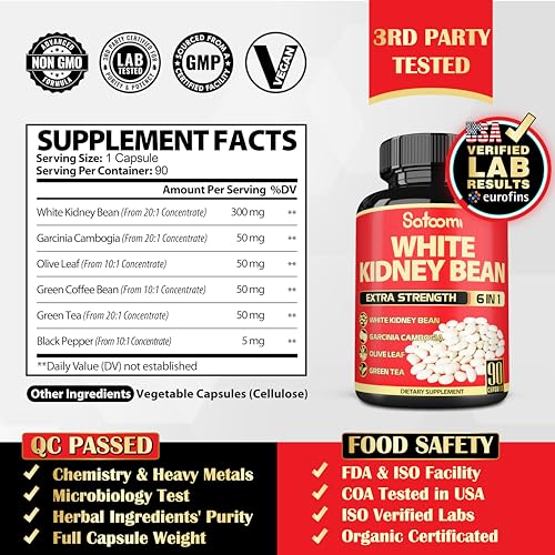 6-in-1 White Kidney Bean Extract Capsules