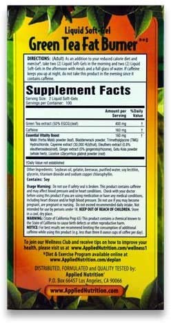 Green Tea Fat Burner - 200 Soft-Gels