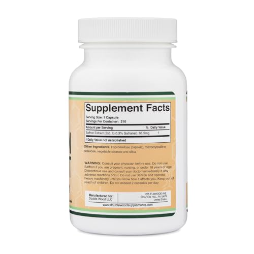 Vegan Saffron Capsules for Appetite Control - 210 Count