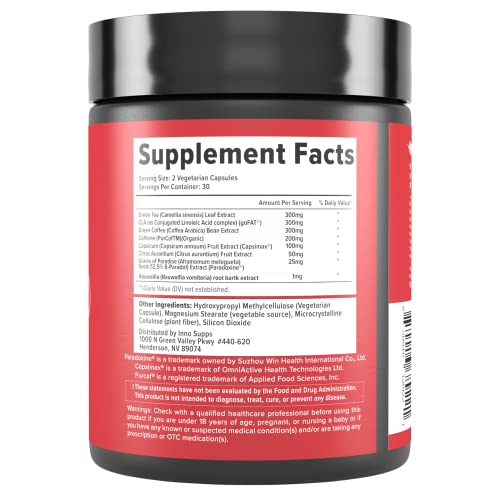 Inno Shred Daytime Fat Burner Capsules, 60 Veggie Caps