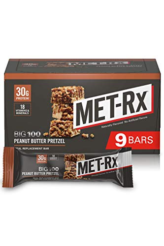 MET-Rx Big 100 Colossal Protein Bars - Peanut Butter Pretzel (9 Pack)