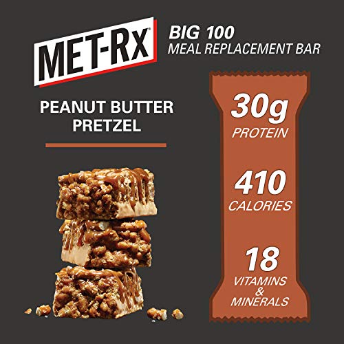MET-Rx Big 100 Colossal Protein Bars - Peanut Butter Pretzel (9 Pack)