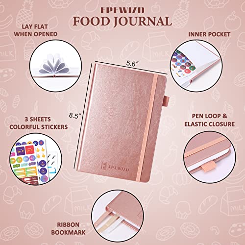 Rose Gold Food Journal for Weight Loss
