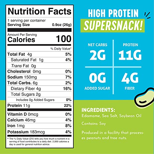 Crunchy Dry Roasted Edamame Snacks - 100 Calorie Pack