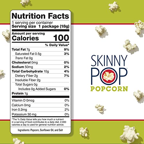 SkinnyPop Popcorn, Healthy Snacks, Gluten Free (30-Pack)