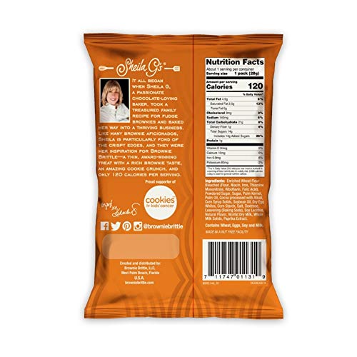 Sheila G's Low Calorie Brownie Brittle, 1 Oz, Pack of 20