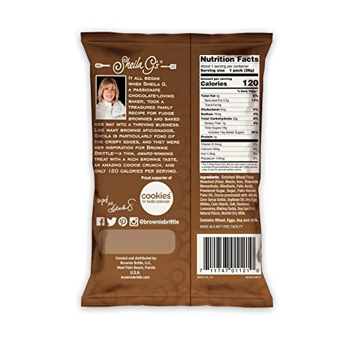 Sheila G's Low Calorie Brownie Brittle, 1 Oz, Pack of 20