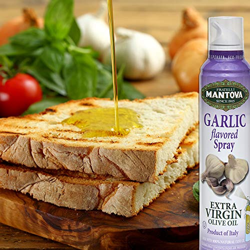 Mantova Garlic Infused Extra Virgin Olive Oil Spray, 8 oz