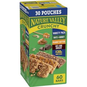 Healthy Granola Bars Variety Pack – 60 Count