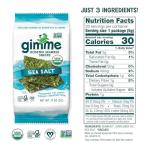 gimMe Organic Seaweed Snacks - Sea Salt Pack