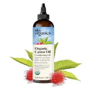 Organic Castor Oil for Hair, Scalp, and Brows