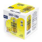 Ginger-Lemon Organic Kombucha 4-Pack - Refreshing Cleanse