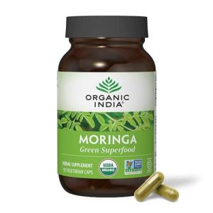 Organic India Moringa Capsules - Green Superfood Boost
