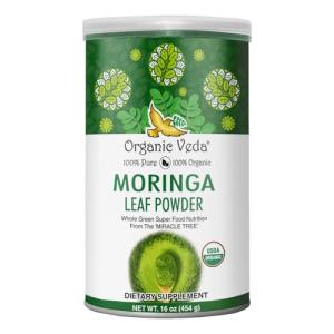 Organic Veda Moringa Leaf Powder, 16oz Transform Your Health