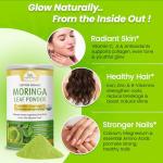 Organic Veda Moringa Leaf Powder, 16oz Transform Your Health