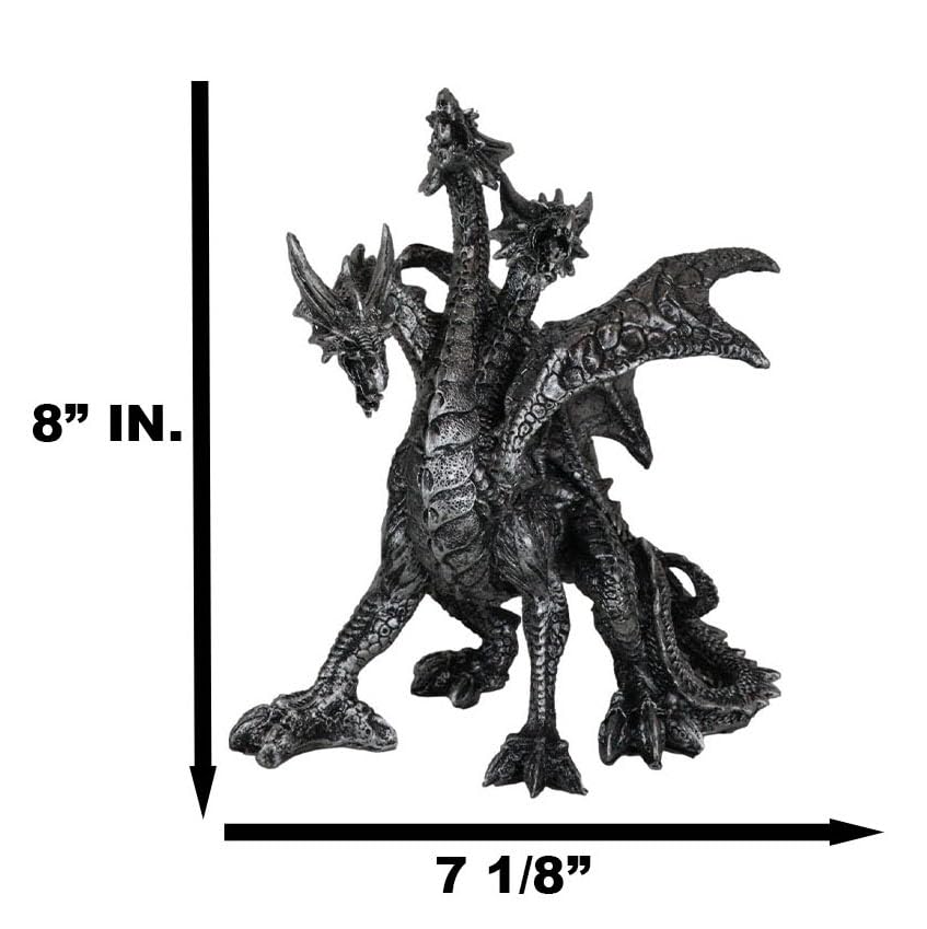 Ebros Legendary Three Headed Dragon Hydra Statue 8