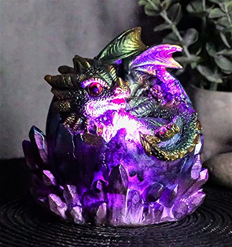 Green Earth Terra Dragon Wyrmling Figurine with LED
