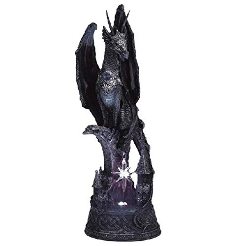 Dragon with LED Crystal Ball Collectible Figurine Model