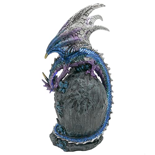 Blue Dragon Statue LED Color-changing Collectible Figurine