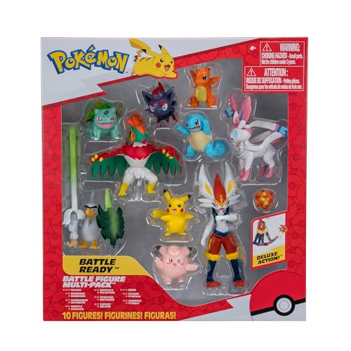 Pokémon Battle Figure Set - Cinderace, Pikachu, & More