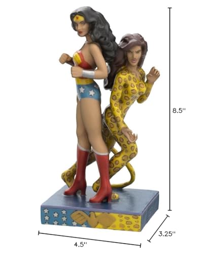 Jim Shore Justice League Wonder Woman vs Cheetah Figurine