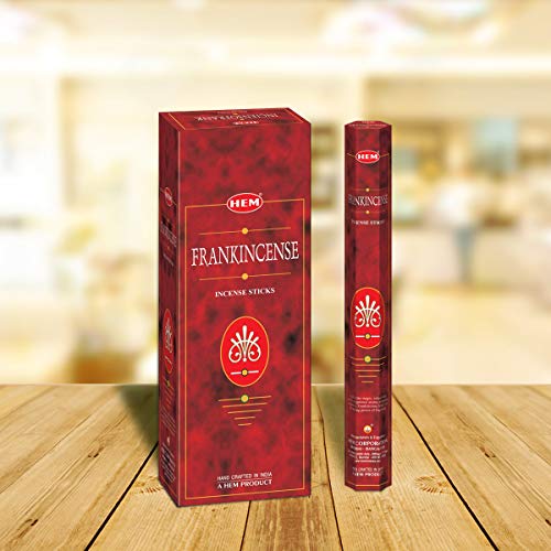 Frankincense - Box of Six 20 Sticks Tubes, 120 Sticks Total - HEM Incense From India