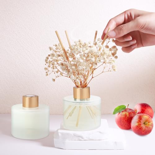 YISOWUH Reed Diffuser Set, 5.28oz (150ml) Fruit Scent Diffuser 2 Packs with 16 Sticks Long Lasting Fragrance for Home, Bathroom, Room Decor