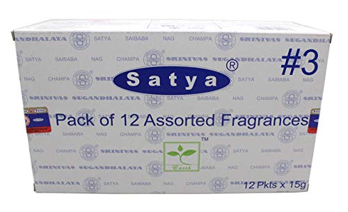 Set of 12 Nag Champa Namaste Positive Vibes Tantra Buddha Blessing Aura Cleansing Chakra Pyramids Reiki Karma Spiritual Healing Traditional Ayurveda by Satya