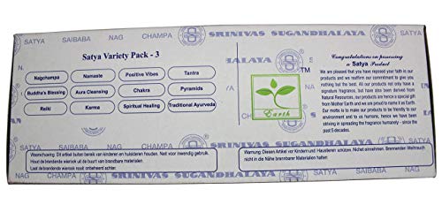 Set of 12 Nag Champa Namaste Positive Vibes Tantra Buddha Blessing Aura Cleansing Chakra Pyramids Reiki Karma Spiritual Healing Traditional Ayurveda by Satya