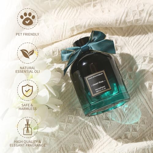 NEVAEHEART Reed Diffuser Set,Gardenia Reed Diffuser Gifts for Women,6.3oz(180ml) Reed Diffuser with Sticks, Home Fragrance Reed Diffuser for Living Room, Office & Bathroom Shelf
