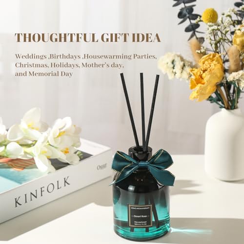 NEVAEHEART Reed Diffuser Set,Gardenia Reed Diffuser Gifts for Women,6.3oz(180ml) Reed Diffuser with Sticks, Home Fragrance Reed Diffuser for Living Room, Office & Bathroom Shelf