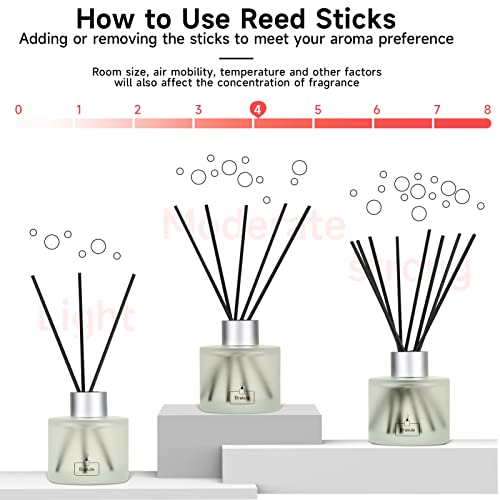 Brakula Reed Diffuser Set, 100ml Bamboo & White Tea Scented Essential Oil Diffuser, Home Fragrance for Living Room, Bathroom, Office