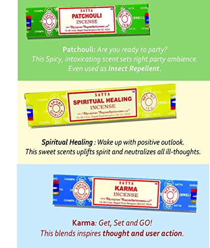 Nag Champa Incense Sticks Variety- Pack (12 Incenses, 140+ Sticks)