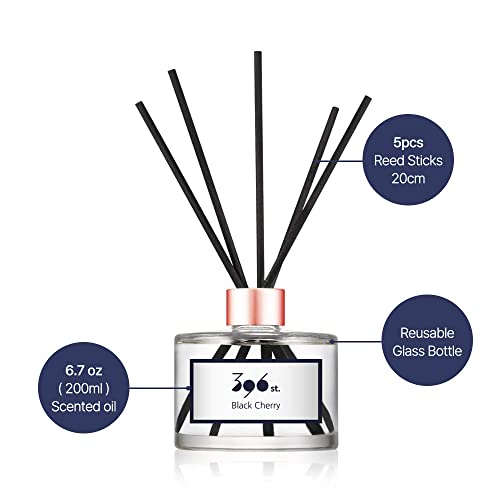 396 st. Reed Diffuser, Black Cherry, 200ml(6.7oz) / Reed Diffuser Sets, Scentsy Home Fragrance, Scented Oils, Home & Bathroom Décor