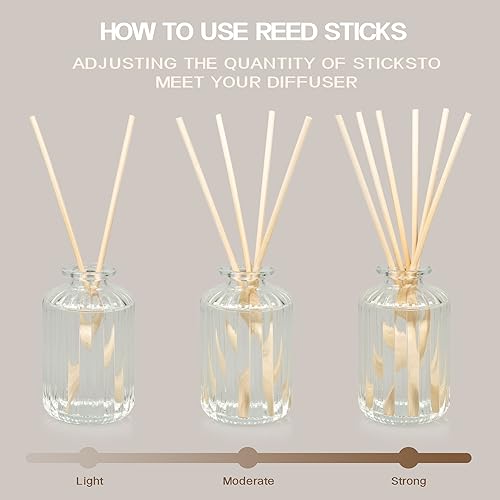 Auelife Reed Diffuser Set for Home, 6.4 oz Cashmere Vanilla Scented Diffuser with Sticks Preserved Real Flower Reed Diffuser Home Fragrance Essential Oil Reed Diffuser for Bathroom Shelf Decor