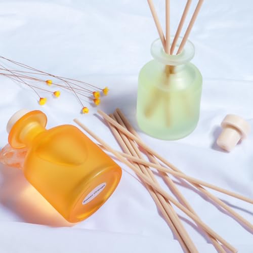 YISOWUH Reed Diffuser - Citrus&Linen 3.38oz (100ml) 2 Pack Essential Oil Reed Diffuser Set with 8 Sticks, Long Lasting Fragrance for Home, Bathroom, Bedroom, Room, Decor