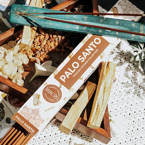 Classic Incense Sticks - Total 120 Insence-Sticks (20 Insense x 6 Inscents) - Inciensos Aromaticos Para La Casa Incents with Nag Champa Sage Palo Santo Frankincense Sandalwood etc. + Incense Holder