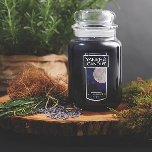 Yankee Candle MidSummer's Night Scented, Classic Large Single Wick Jar Candle, 22oz with Over 110 Hours of Burn Time, Ideal for Dinner Parties, Relaxing Saturdays, and Special Occasions