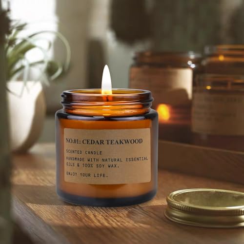 8 Pack Candles for Home Scented, Aromatherapy Jar Candle Gifts for Women, Natural Soy Wax Amber Candles Set, Scented Candles Set for Birthday Valentine Mother's Thanksgiving Day Present