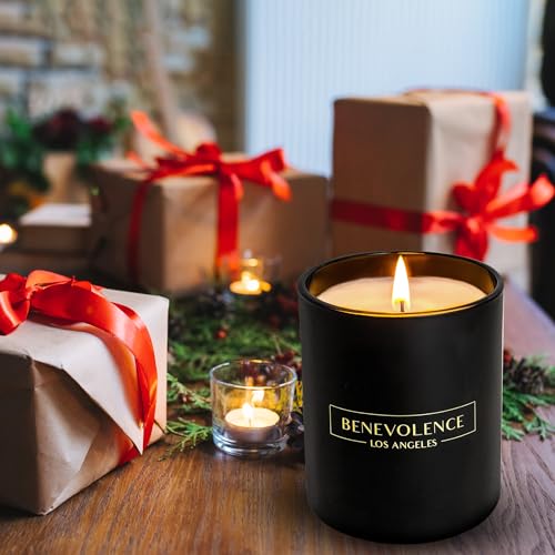 Benevolence LA Candles Bergamot & Jasmine Scented Candle | Summer Candles, 8 Oz Scented Candles for Home Scented, Manly Candles for Men | 45 Hour Burn Seasonal Candles for Women | Jasmine Candle
