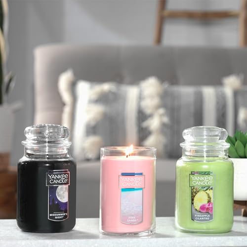 Yankee Candle MidSummer's Night Scented, Classic Large Single Wick Jar Candle, 22oz with Over 110 Hours of Burn Time, Ideal for Dinner Parties, Relaxing Saturdays, and Special Occasions