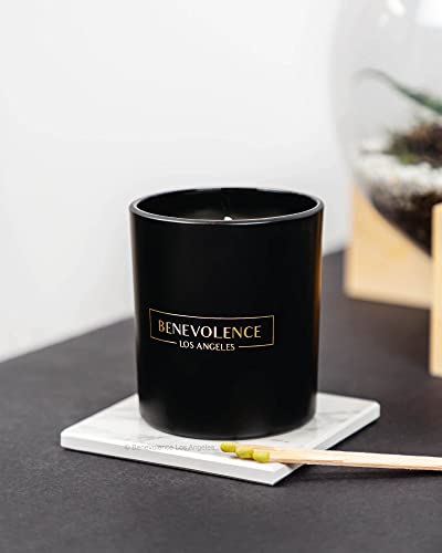 Benevolence LA Candles Bergamot & Jasmine Scented Candle | Summer Candles, 8 Oz Scented Candles for Home Scented, Manly Candles for Men | 45 Hour Burn Seasonal Candles for Women | Jasmine Candle