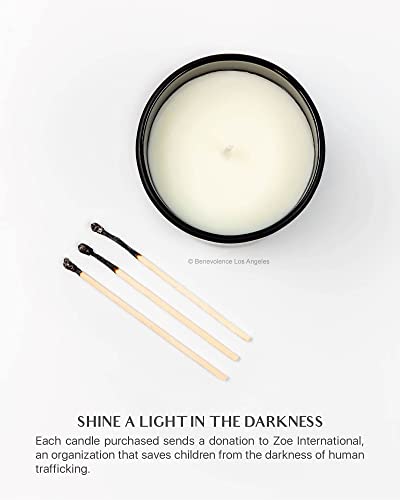 Benevolence LA Candles Bergamot & Jasmine Scented Candle | Summer Candles, 8 Oz Scented Candles for Home Scented, Manly Candles for Men | 45 Hour Burn Seasonal Candles for Women | Jasmine Candle