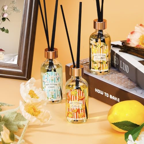 Linen Vanilla Citrus Reed Diffuser Trio