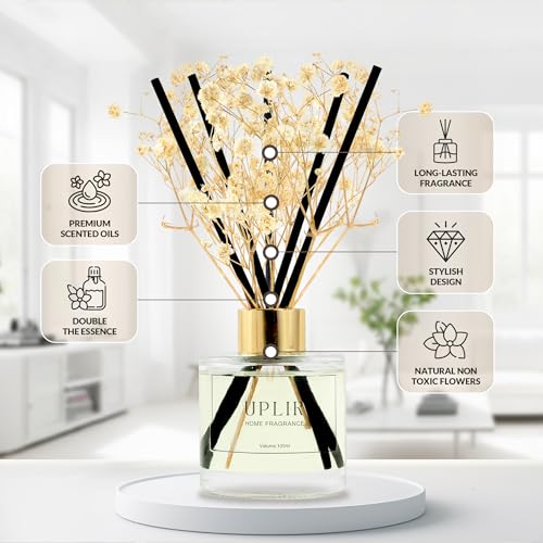 Elegant Flower Reed Diffuser with Jasmine & White Tea