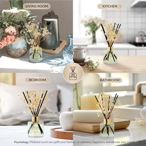 Elegant Flower Reed Diffuser with Jasmine & White Tea