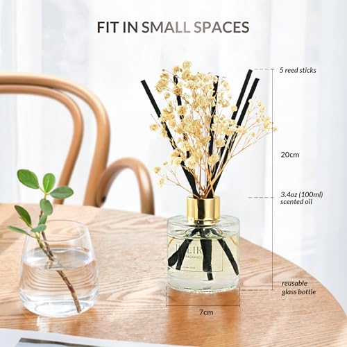 Elegant Flower Reed Diffuser with Jasmine & White Tea