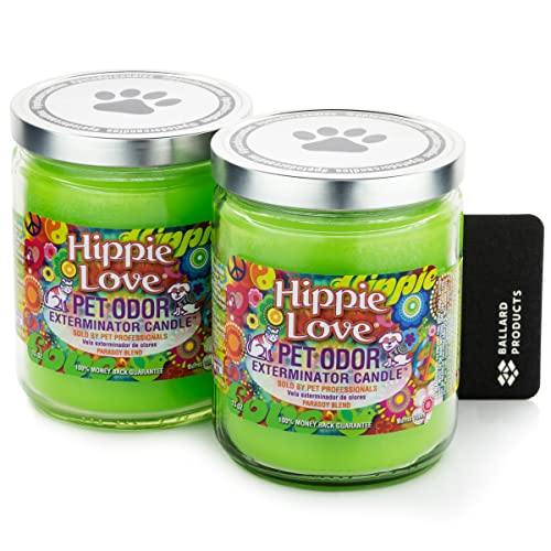 Hippie Love Pet Odor Eliminating Candle Duo